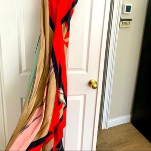 Colorful silk dress